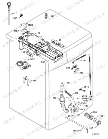 Взрыв-схема стиральной машины Rex Electrolux RWF14591W - Схема узла Hydraulic System 272